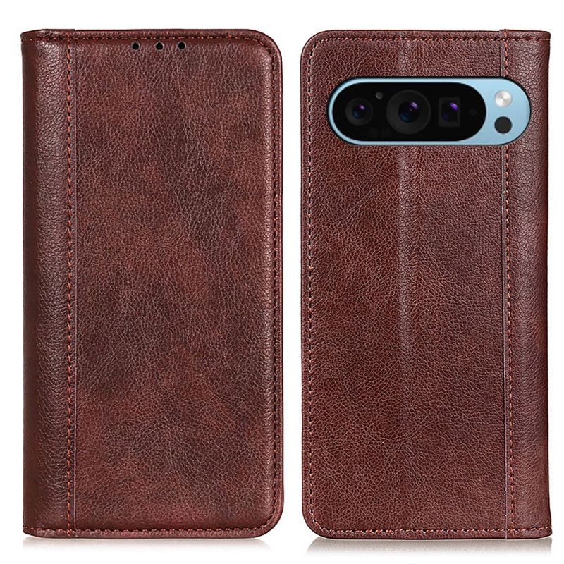 Kožené Pouzdro Folio Na Google Pixel 9 Štípaná Kůže