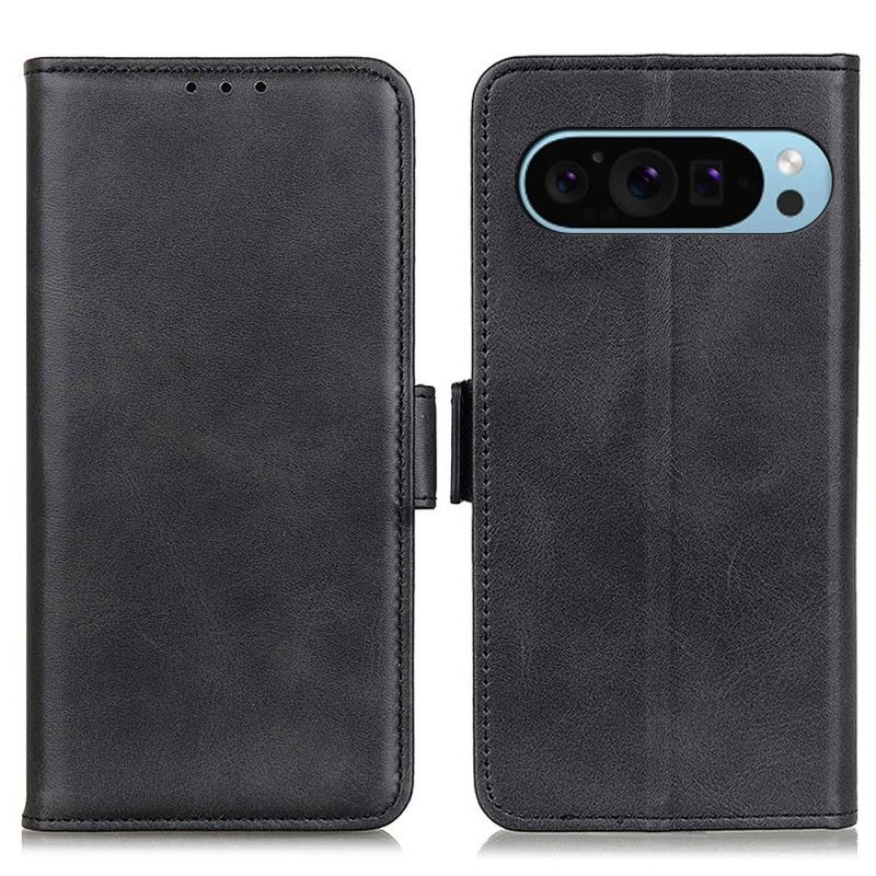 Kožený Kryt Google Pixel 9 Dvojité Zapínání