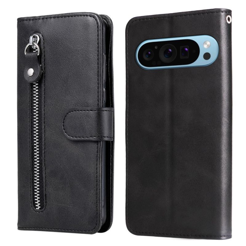 Kožený Kryt Google Pixel 9 Kapsa Na Zip