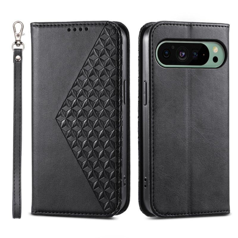 Kožený Kryt Google Pixel 9 Strappy Diamond Design