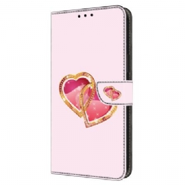 Kožený Kryt Na Google Pixel 9 Potisk Srdce