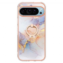 Kryt Google Pixel 9 Kryty Na Mobil Podpěrný Kroužek Z Bílého Mramoru Milky Way