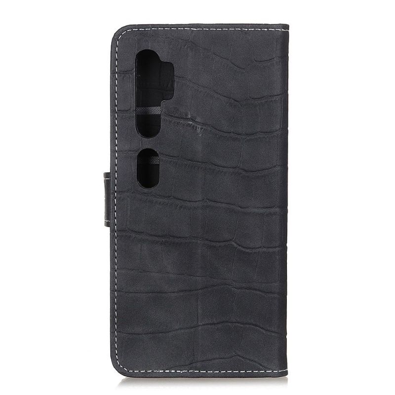 Kožené Pouzdro Na Xiaomi Mi Note 10 / 10 Pro Sešívání S Efektem Croc