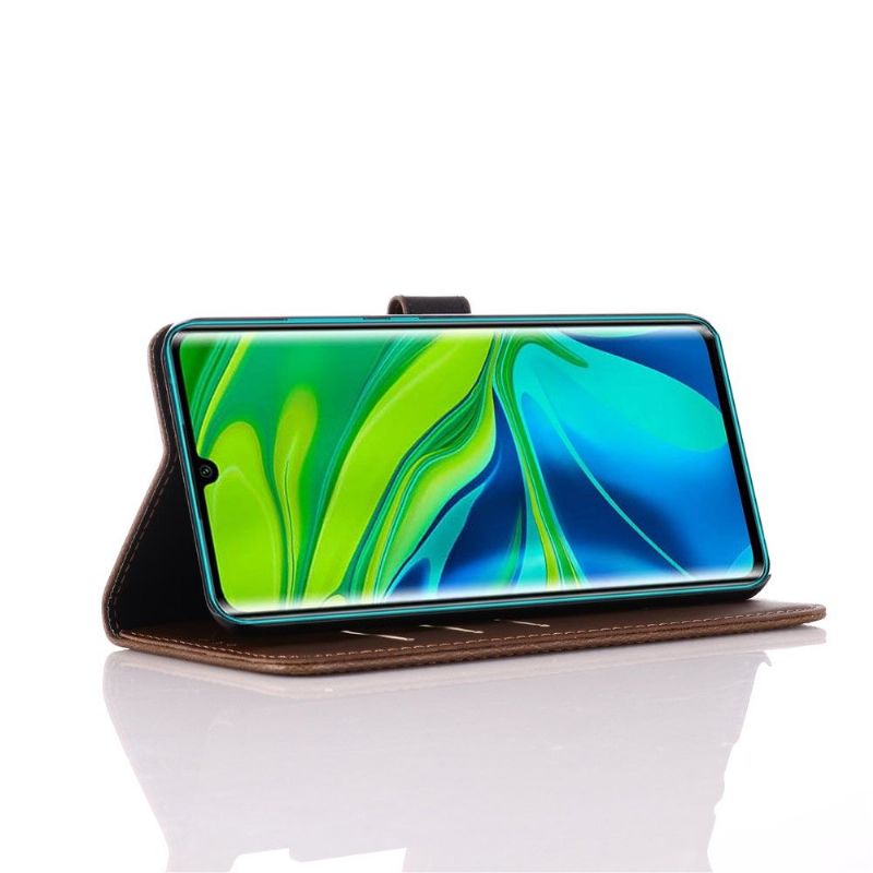 Kožené Pouzdro Na Xiaomi Mi Note 10 / 10 Pro Umělá Kůže V Retro Stylu