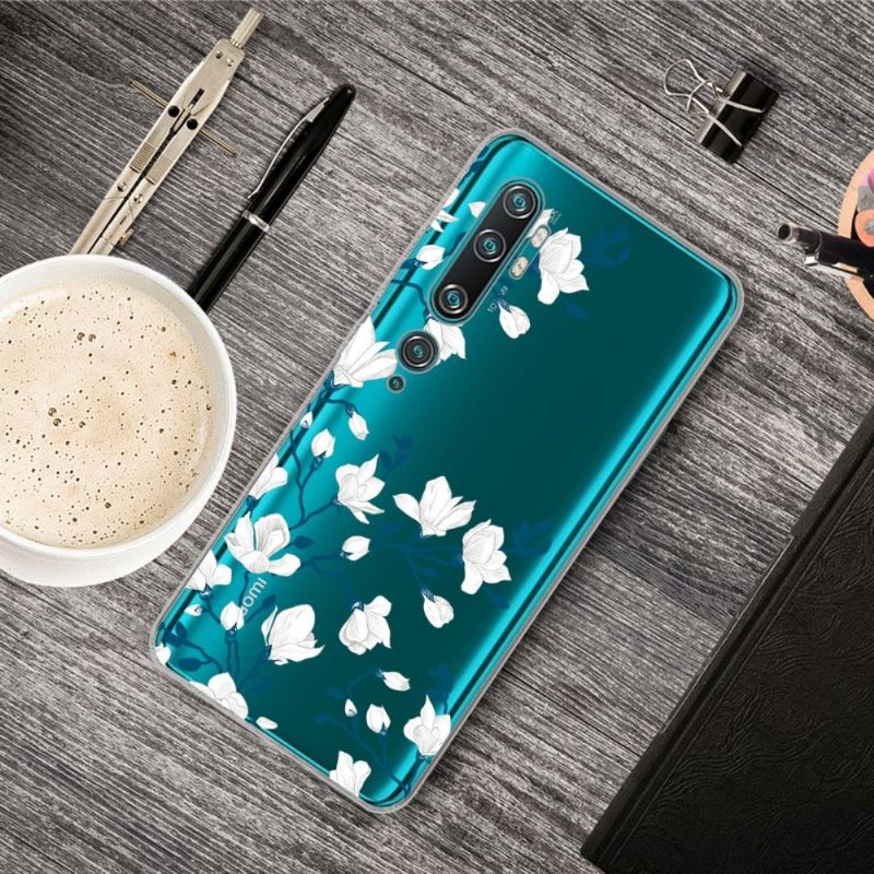 Kryt Na Xiaomi Mi Note 10 / 10 Pro Bílé Květy