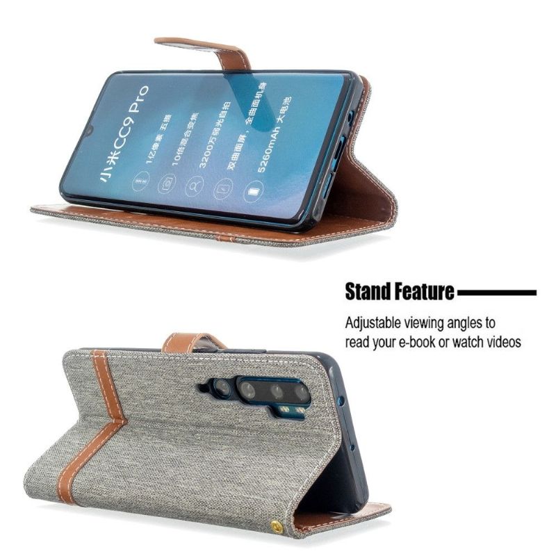 Pouzdra Na Xiaomi Mi Note 10 / 10 Pro Flipové Pouzdro Látkový Potah