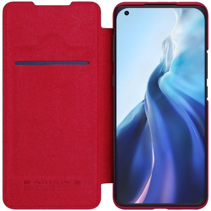 Flipové Pouzdro Na Xiaomi Mi 11 Kožený Efekt Řady Qin