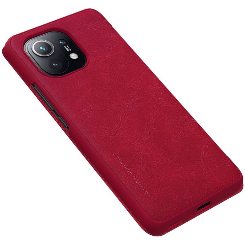 Flipové Pouzdro Na Xiaomi Mi 11 Kožený Efekt Řady Qin