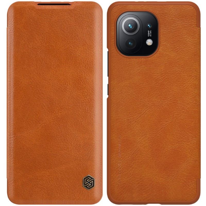 Flipové Pouzdro Na Xiaomi Mi 11 Kožený Efekt Řady Qin
