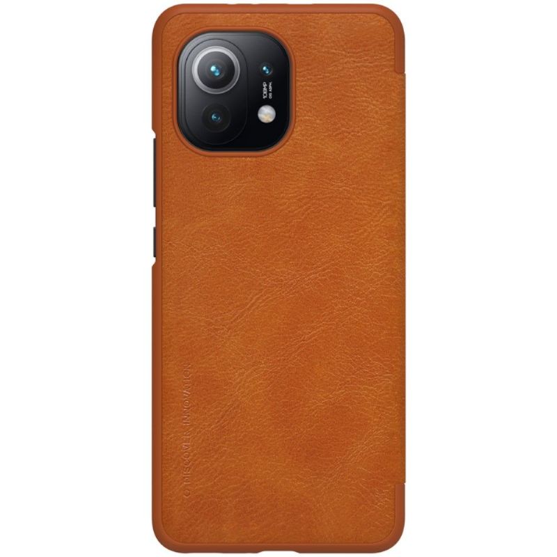Flipové Pouzdro Na Xiaomi Mi 11 Kožený Efekt Řady Qin