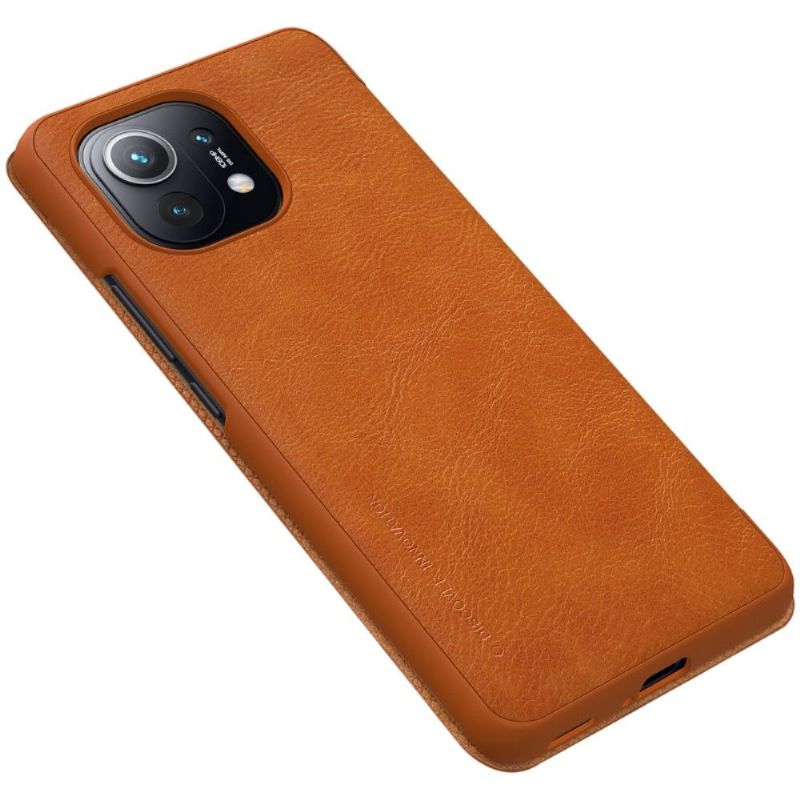 Flipové Pouzdro Na Xiaomi Mi 11 Kožený Efekt Řady Qin