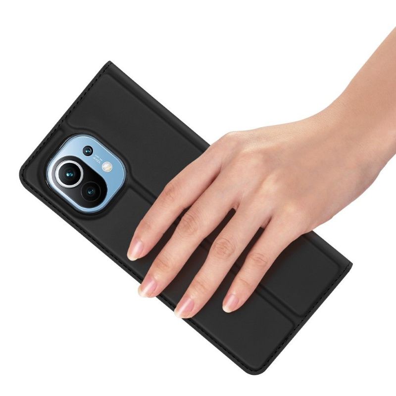 Flipové Pouzdro Na Xiaomi Mi 11 Obchodní Saténový Efekt