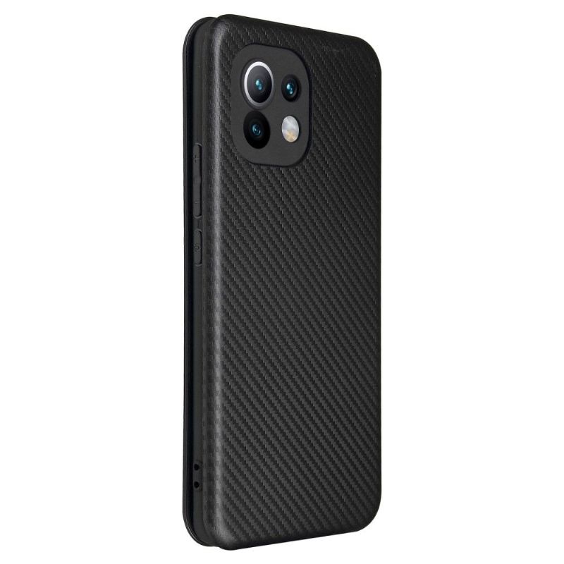 Flipové Pouzdro Na Xiaomi Mi 11 Umělá Kůže Ve Stylu Uhlíkových Vláken