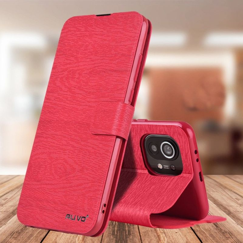 Kožené Pouzdro Na Xiaomi Mi 11 Efekt Kůry Alivo Z Umělé Kůže