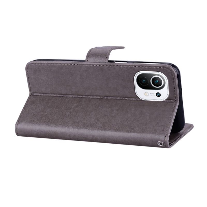 Kožené Pouzdro Na Xiaomi Mi 11 Reliéfní Sova