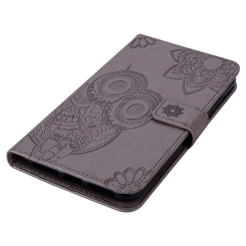 Kožené Pouzdro Na Xiaomi Mi 11 Reliéfní Sova