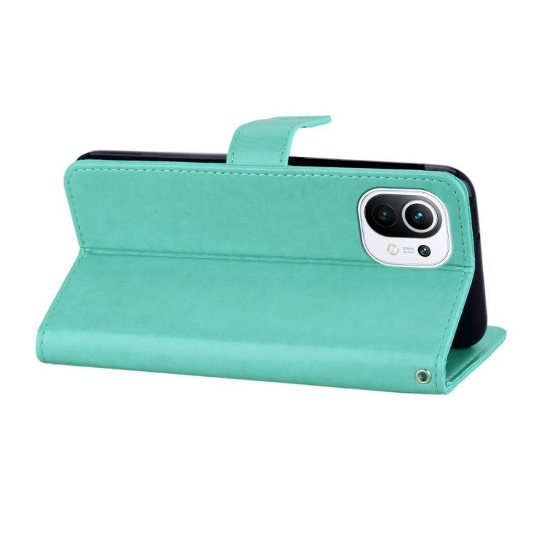 Kožené Pouzdro Na Xiaomi Mi 11 Reliéfní Sova