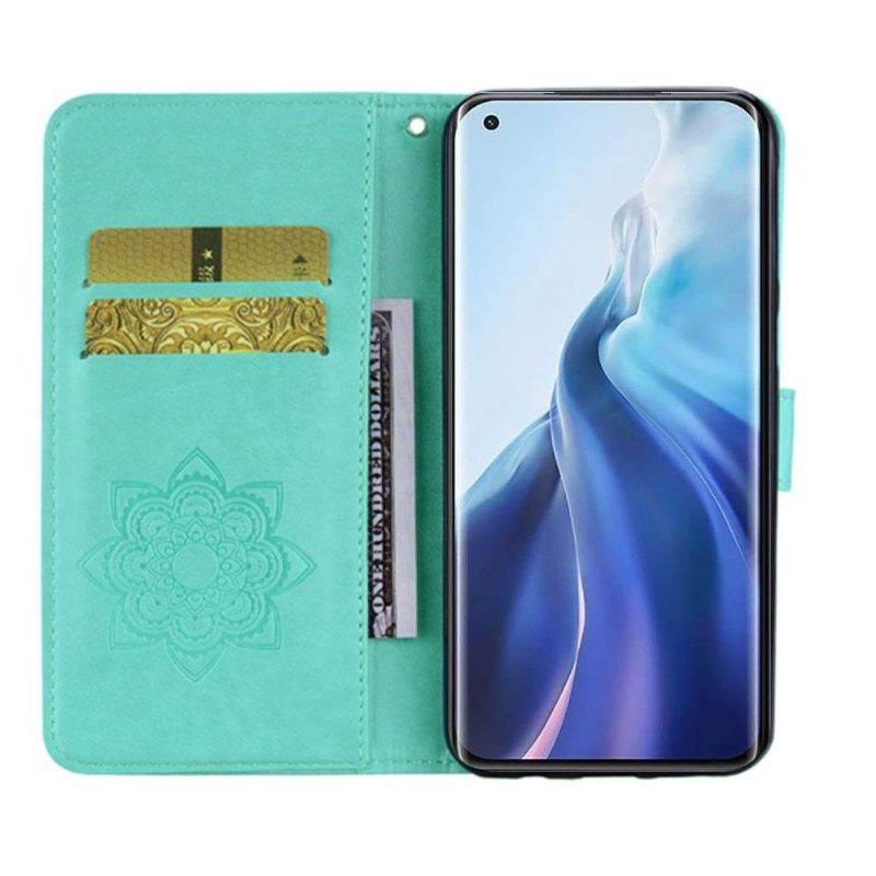 Kožené Pouzdro Na Xiaomi Mi 11 Reliéfní Sova