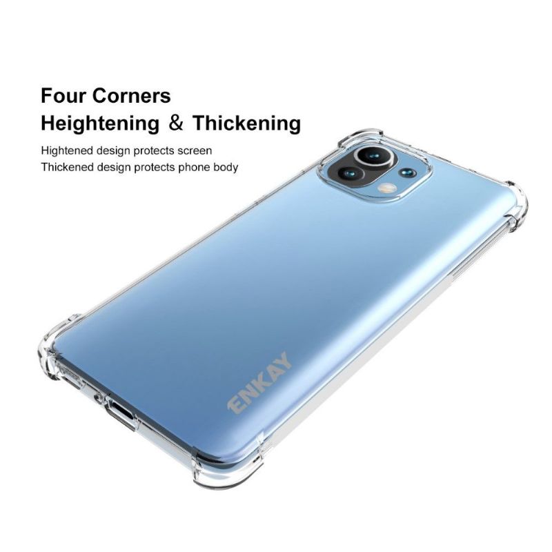 Kryt Na Xiaomi Mi 11 Transparentní + Ochranná Fólie Z Tvrzeného Skla
