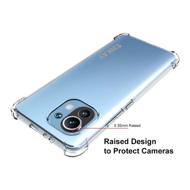 Kryt Na Xiaomi Mi 11 Transparentní + Ochranná Fólie Z Tvrzeného Skla