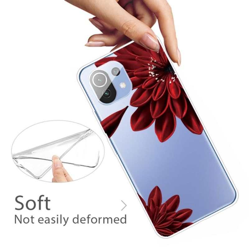 Kryt Na Xiaomi Mi 11 Červený Květ