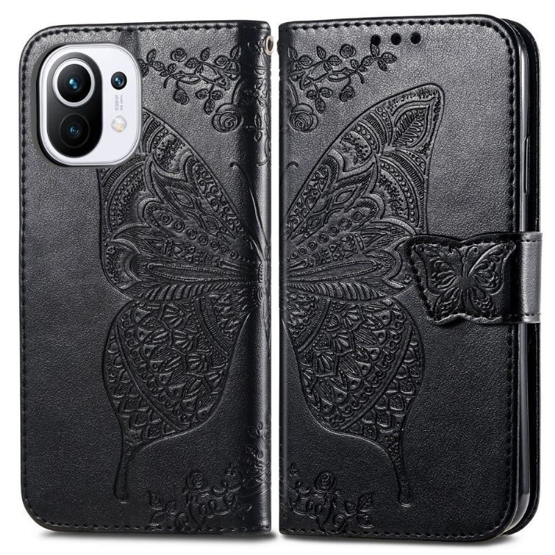 Pouzdra Na Xiaomi Mi 11 Reliéfní Motýl