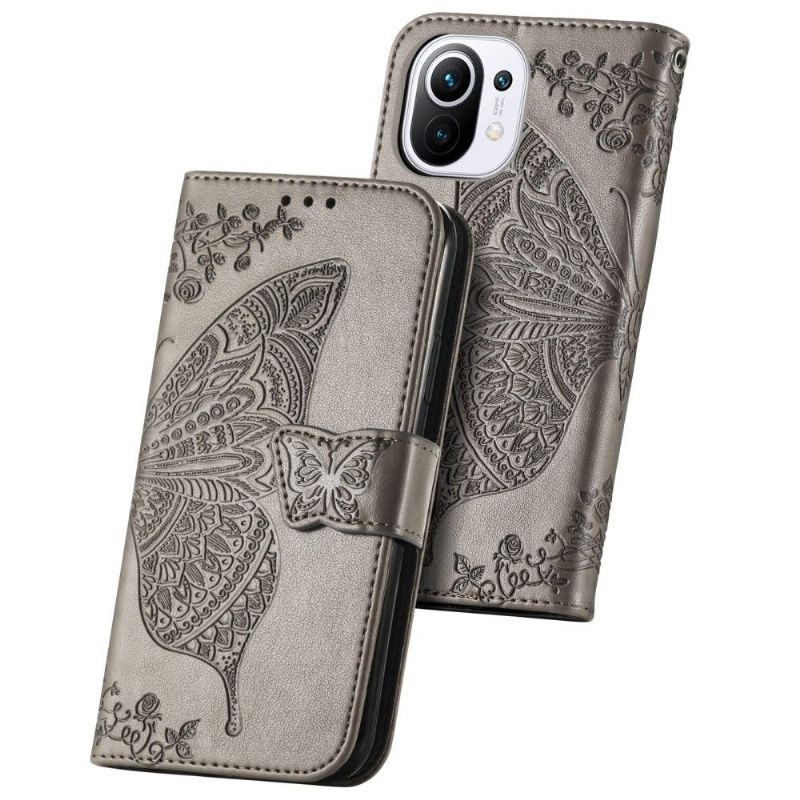Pouzdra Na Xiaomi Mi 11 Reliéfní Motýl