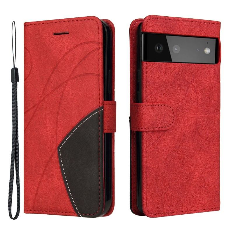 Flipové Pouzdro Na Google Pixel 6 Dvoubarevné Umělecké