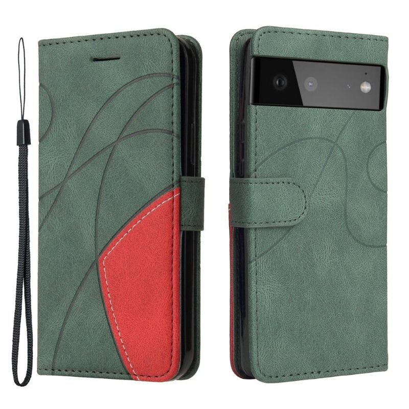Flipové Pouzdro Na Google Pixel 6 Dvoubarevné Umělecké