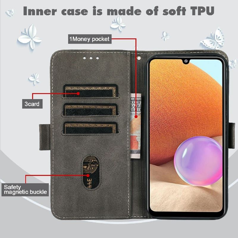 Flipové Pouzdro Na Google Pixel 6 Ilustrace Kočky S Koženým Efektem