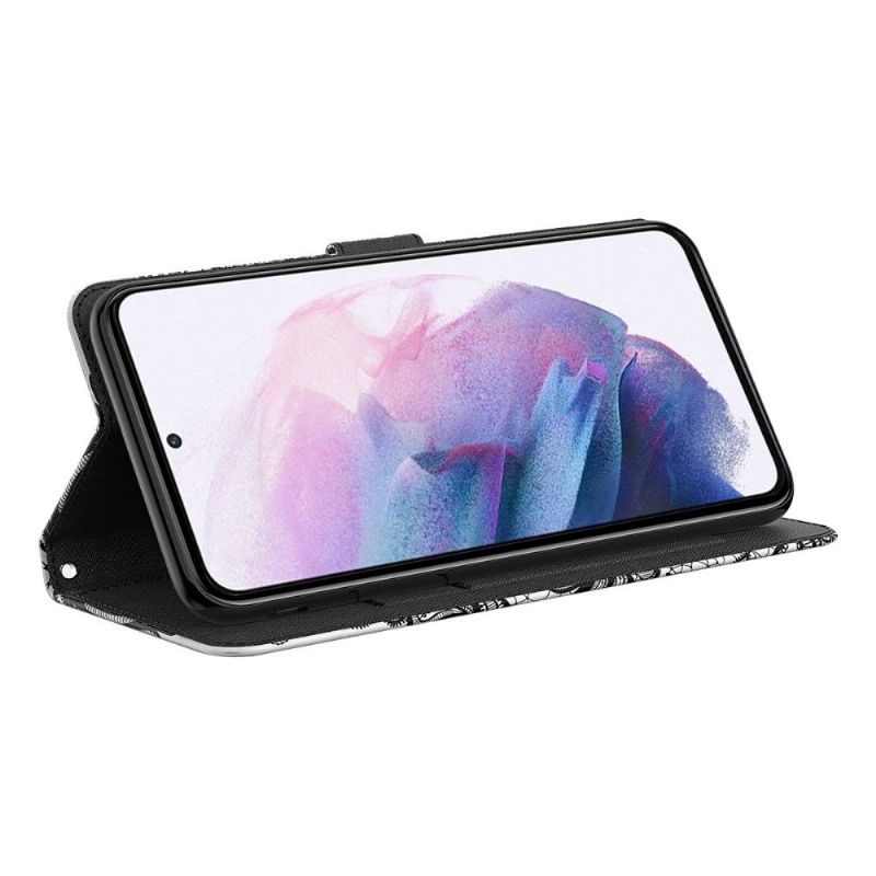 Flipové Pouzdro Na Google Pixel 6 Ilustrace Zlatých Motýlů