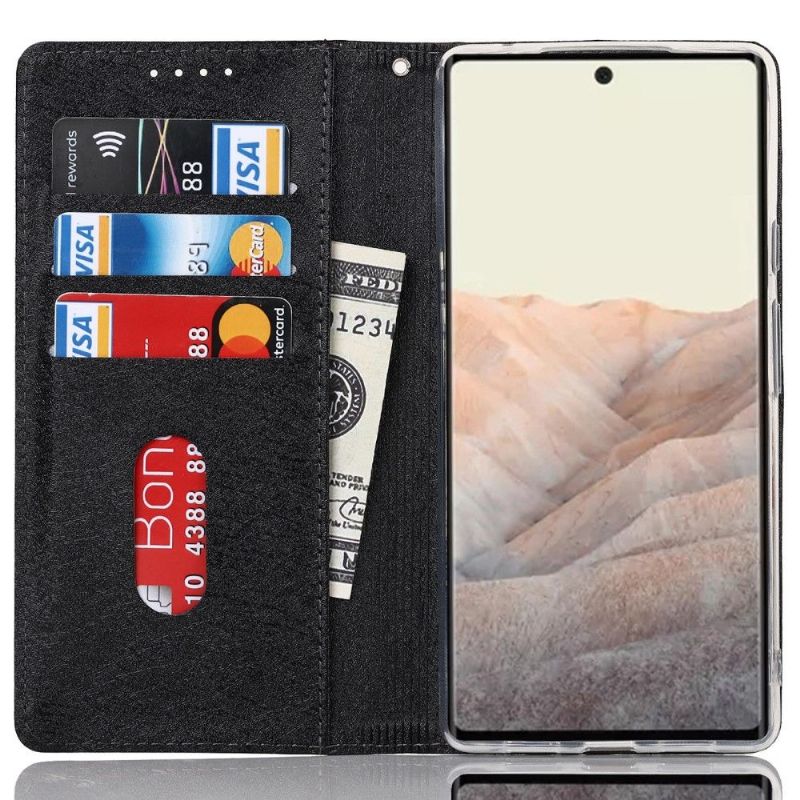 Flipové Pouzdro Na Google Pixel 6 Kožené Pouzdro Držák Karty Blue Moon Flap