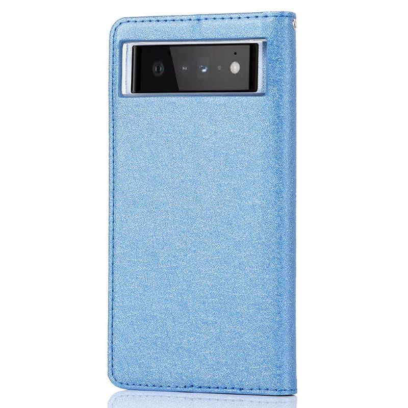 Flipové Pouzdro Na Google Pixel 6 Kožené Pouzdro Držák Karty Blue Moon Flap