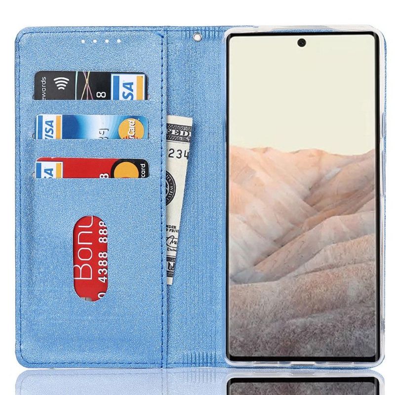 Flipové Pouzdro Na Google Pixel 6 Kožené Pouzdro Držák Karty Blue Moon Flap
