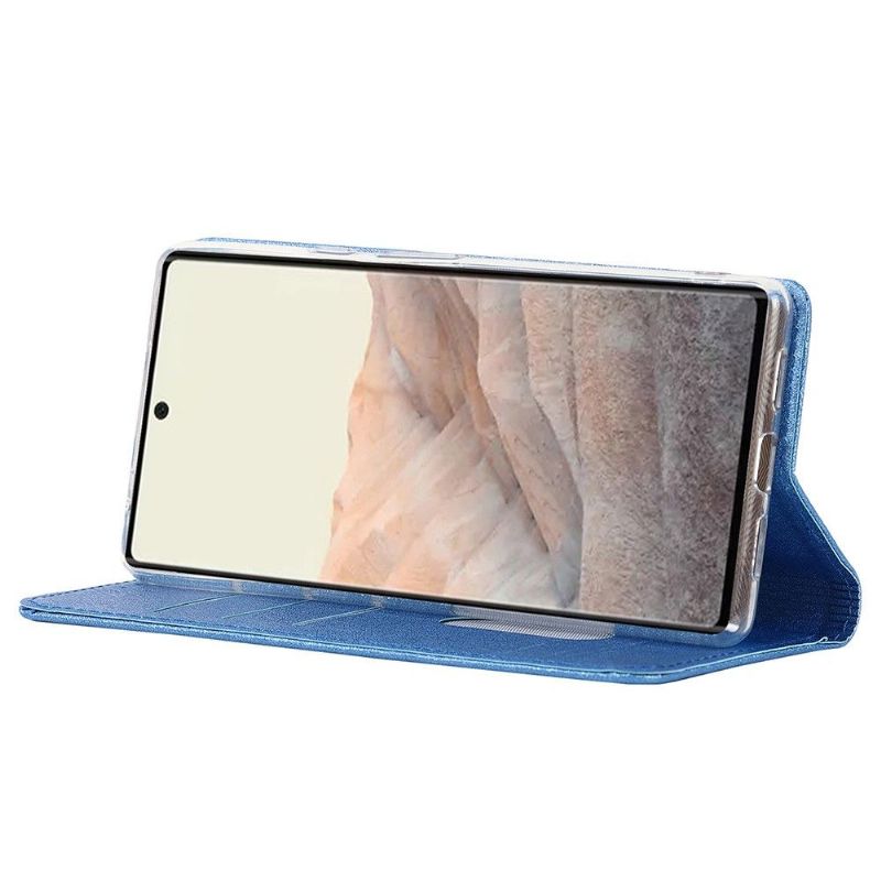 Flipové Pouzdro Na Google Pixel 6 Kožené Pouzdro Držák Karty Blue Moon Flap