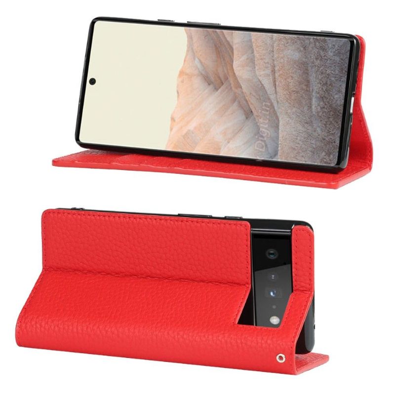 Flipové Pouzdro Na Google Pixel 6 Na Lana Kůže
