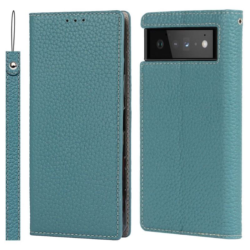 Flipové Pouzdro Na Google Pixel 6 Na Lana Kůže