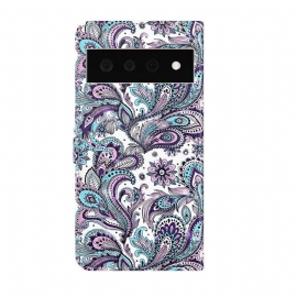 Flipové Pouzdro Na Google Pixel 6 Paisley Flower