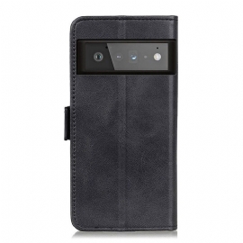 Kožené Pouzdro Folio Na Google Pixel 6 Peněženkové Pouzdro Matná Umělá Kůže