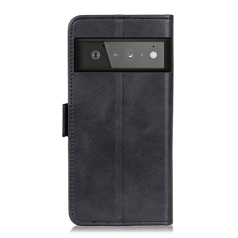Kožené Pouzdro Folio Na Google Pixel 6 Peněženkové Pouzdro Matná Umělá Kůže