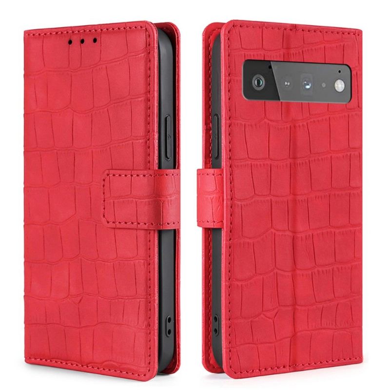Kožené Pouzdro Na Google Pixel 6 Ana Faux Krokodýlí Kůže