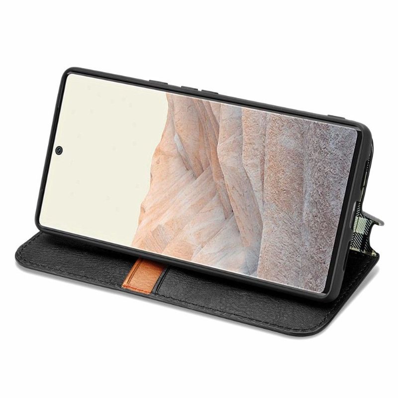 Kožené Pouzdro Na Google Pixel 6 Držák Karty Kub Design