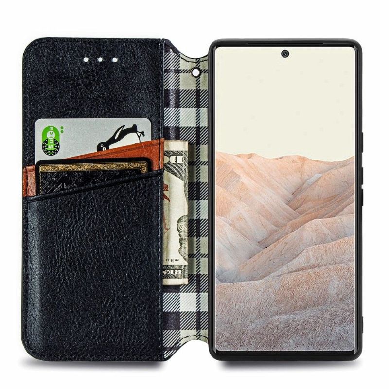 Kožené Pouzdro Na Google Pixel 6 Držák Karty Kub Design