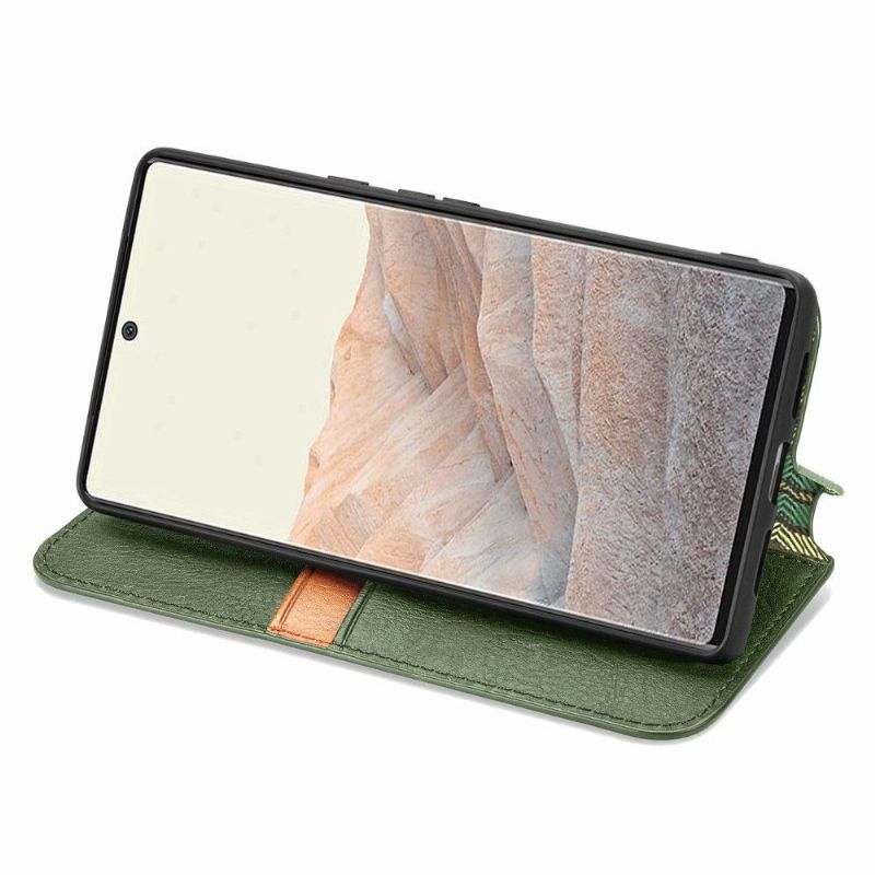 Kožené Pouzdro Na Google Pixel 6 Držák Karty Kub Design