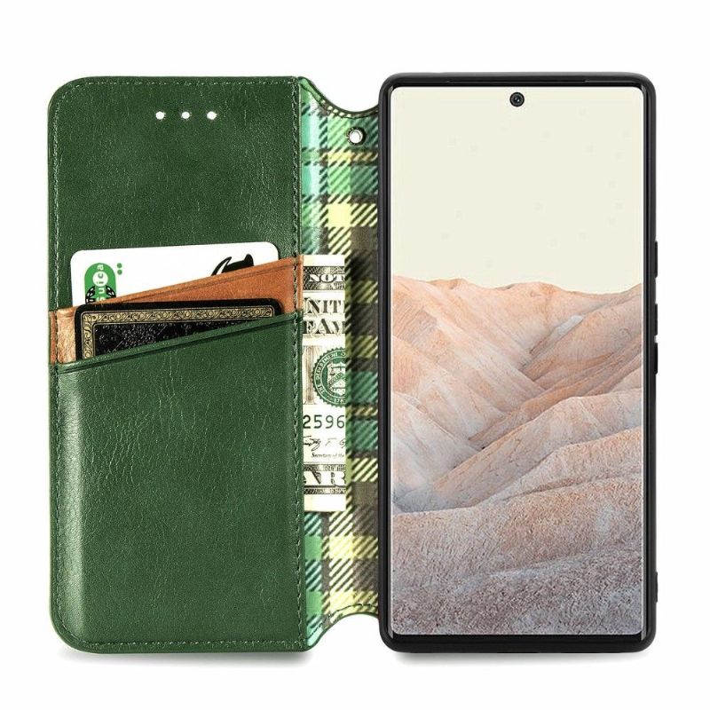 Kožené Pouzdro Na Google Pixel 6 Držák Karty Kub Design
