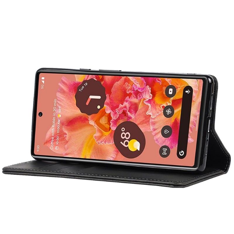 Pouzdra Na Google Pixel 6 Funkce Držáku Karet A Stojanu Z Umělé Kůže