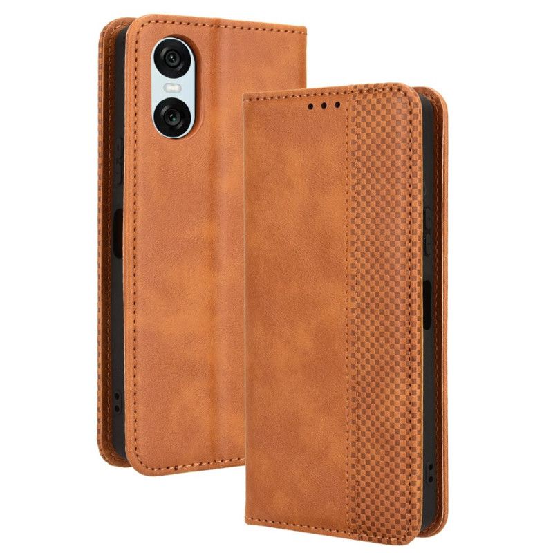 Kožené Pouzdro Folio Sony Xperia 10 Vi Vintage Styl