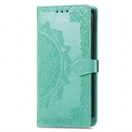 Kožený Kryt Na Sony Xperia 10 Vi Barokní Mandala S Řemínkem