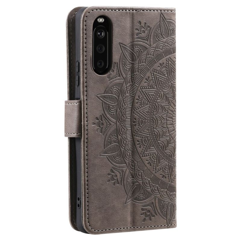 Kožený Kryt Na Sony Xperia 10 Vi Vzor Mandaly S Páskem