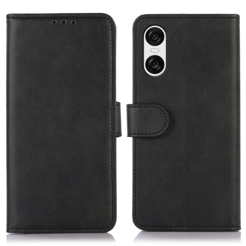 Peněženková Pouzdra Sony Xperia 10 Vi Kryty Na Mobil Magnetická Spona S Koženým Efektem